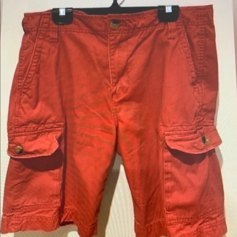 Men's Red Cargo Shorts